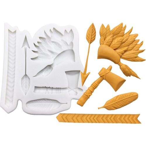 Indian Elements Silicone Mold Sugarcraft Chocolate Cupcake Baking Mold Fondant Cake Decorating Tools