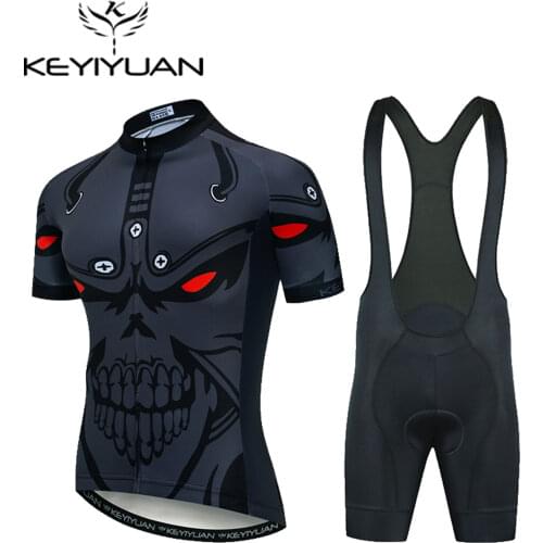 Keyiyuan 2021Summer Men Cycling Jerseys MTB Bicycle Clothing Bike Wear Clothes Mens Short GEL Bib Sets Maillot Culotte Suit