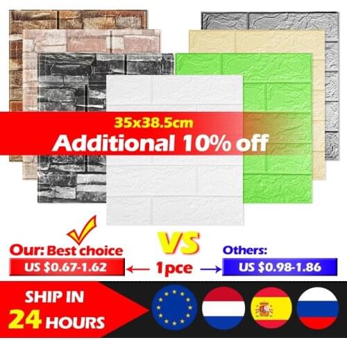 3D Wall Stickers Imitation Brick Bedroom Decals Waterproof Self Adhesive Wallpaper For Living Room Kitchen TV Backdrop Decor