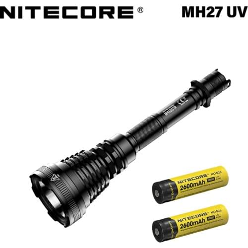 NITECORE MH40GTR 1200 Lumens High Performance Search Flashlight, Range of 1004 Meters, Equipped with 2*2600mah Battery