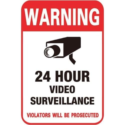 NEW Hot Waterproof Sunscreen PVC Home CCTV Security Video Signs Warning Sticker Alarm Surveillance Camera