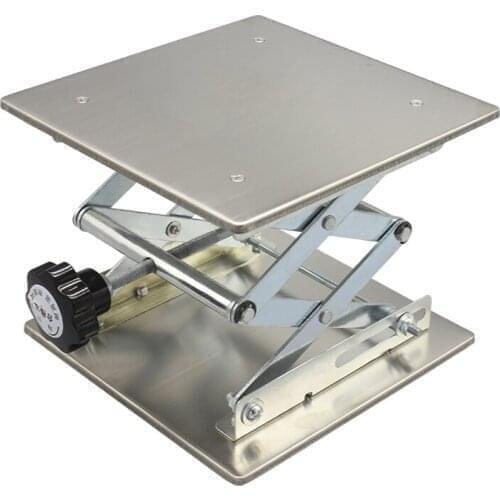 4"x4" 100x100mm Stainless steel 5kg Lift Table Woodworking Engraving Lab Lifting Stand Rack lift platform Woodworking Benches