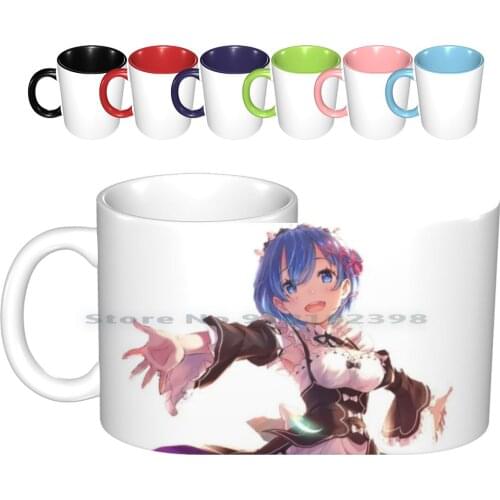 Re : Zero Rem / Realistic Cute Rem / Best Selling Rem / Popular Rem Ceramic Mugs Coffee Cups Milk Tea Mug Rem Sticky Fingers
