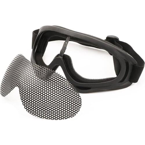 Outdoor Iron Mesh Tactical Glasses High Density Mesh Goggles Cycling Goggles Country Cross Eye Safety Protection Glasses