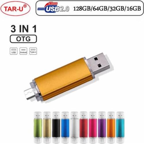 10pcs 64GB OTG swivel usb flash drive real capacity flash drive free logo engraved memory card