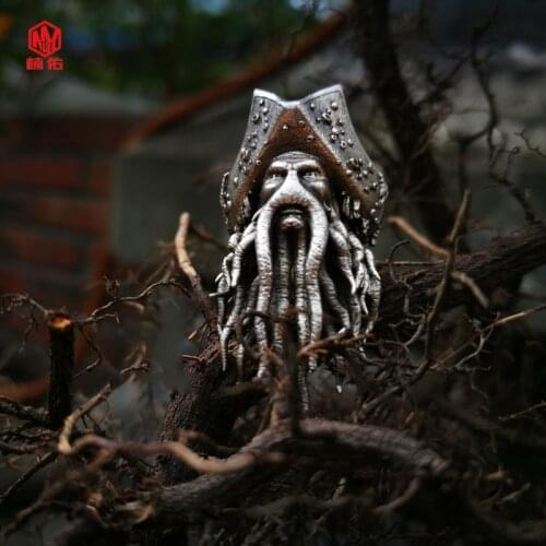 1PC Caribbean Pirates David Jones Brass EDC Paracord Beads Lanyard Pendants Knife Beads Umbrella Rope Cord Beads Pendants