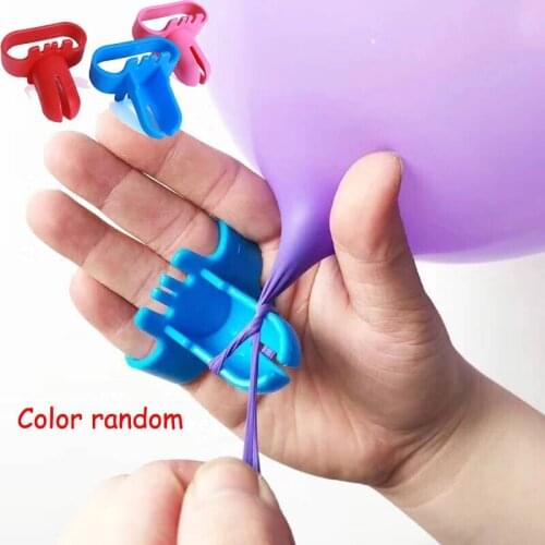 1Pcs High quality Balloon knotter latex balloon fastener easily knot wedding party balloon accessories Color random wholesale