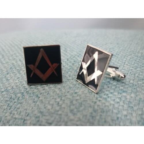 100 Pairs Masonic Black Lodge Cufflinks for the Freemason Masonry Sleeve Buttons Masons Cuff Link