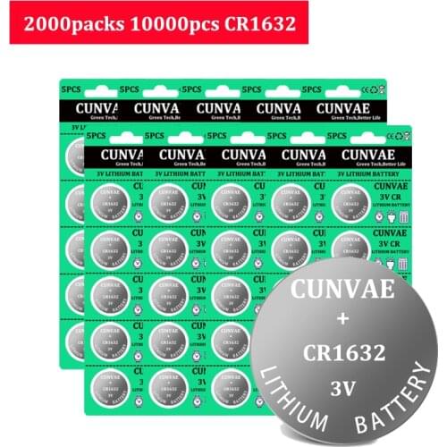 10000pcs/2000packs CR1632 CR 1632 3V Lithium Battery For Watch Calculator Clock Remote Control Toys Button Coin Cell