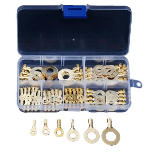 150PCS Ring Terminal Cable Lug Ring Eye Bare Terminal Connector Waterproof Connectors