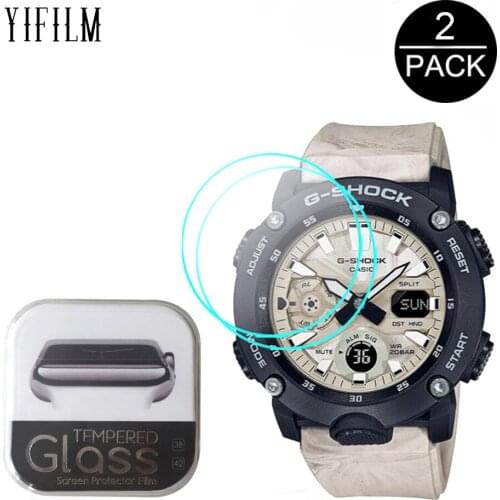 2PCS 2.5D HD Clear Tempered Glass For Casio G-SHOCK GA-2000WM GA-2000SU GA-2000BT GA-2000GZ GA-700WM GA700 9H Anti-Scratch Glass