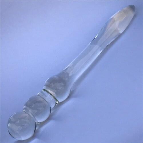 200*35mm 153g Glass Anal Plug Prostate Massager Anal Beads Prostate Massage Sex Toys for Couples Men Women