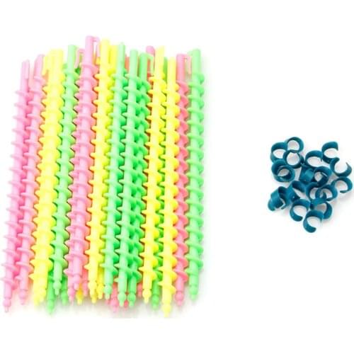 26Pcs Long Plastic Styling Barber Salon Tool Hairdressing Spiral Hair Perm Rod 667D