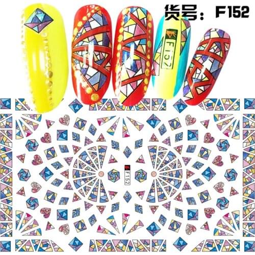 Newest F152 3d nail sticker Japan style nail decals stamping template DIY decoration accessory