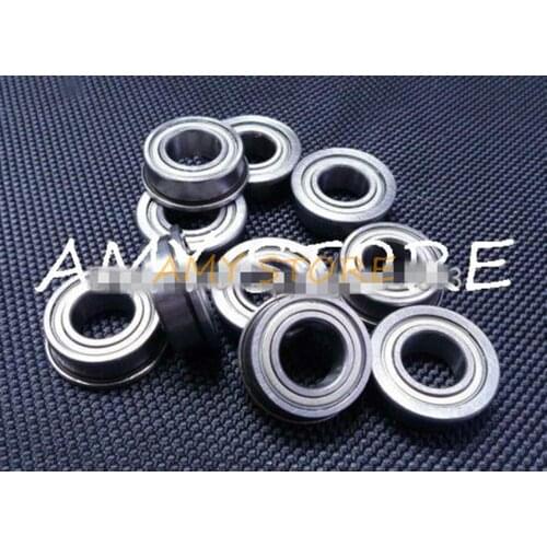 4 PCS) F63800ZZ (10x19x7 mm) Metal Shielded FLANGED Ball Bearing F63800Z F63800
