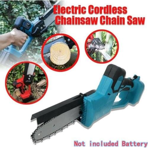 8 Inch Electric Cordless Chainsaw Chain Saw Woodworking Cutters Bracket Brushless Motor for Makita 18V Battery Power Tool 1200W