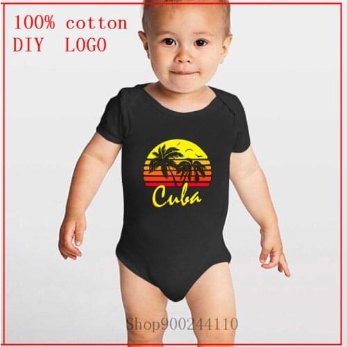 Cuba Retro Sunset printed Bodysuits Baby Cute Newborn Baby Girl boy Outfits Clothes Tops Bodysuit Shorts Pants Toddler Costume