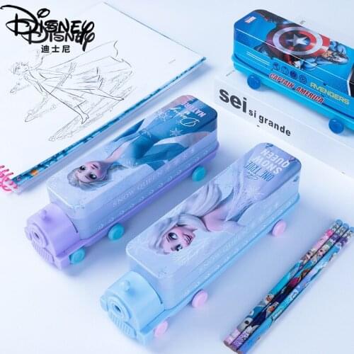 Disney Frozen Stationery Box Creative Pencil Case Large-capacity Cartoon Stationery Bag Primary Multifunctional Pencil Case