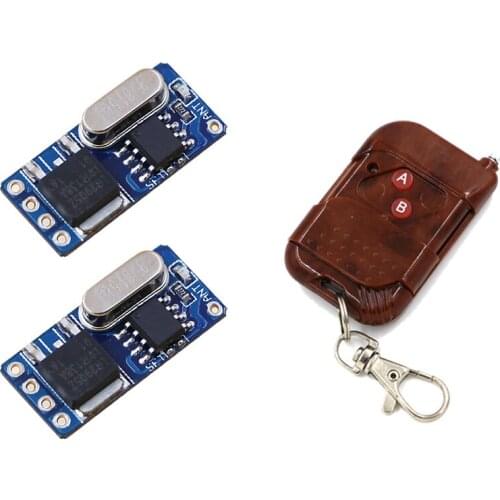 DC 3.5v-12v Mini Remote Control Switch Mini Wireless Remote Switch Micro Relay Receiver with Transmitter 315Mhz/433Mhz