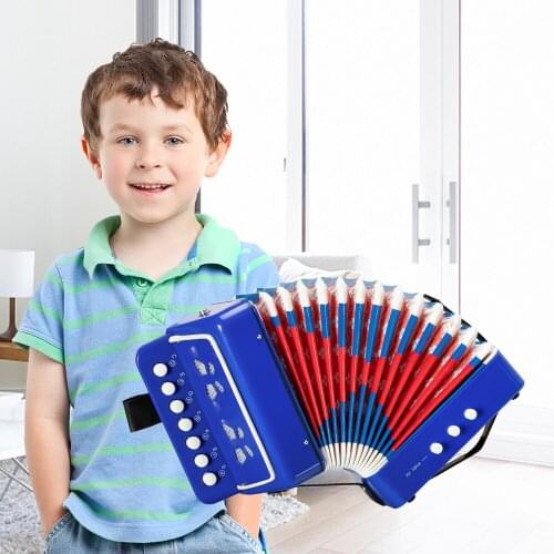 7-Key 2 Bass Kids Accordion Childrens Mini Musical Instrument Easy to Learn Music Beginner Gift