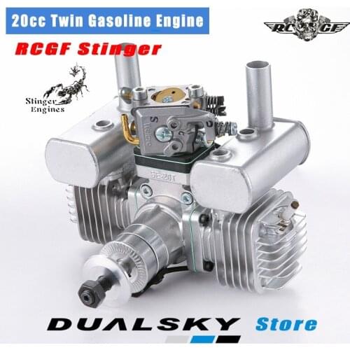 RCGF STINGER 20CC TWIN2 Stroke Engines Rc Model Gasoline Engines Rc Aircraft Rc Airplane Two Cycle Stinger 20cc Engine