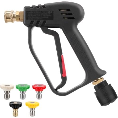 4000PSI M22 14MM High Pressure Cleaning Water Gun with 5 Quick Connect For Karcher/Nilfisk for Car Cleaning Color Nozzle Kit