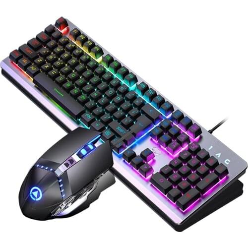 Gaming USB Wired Keyboard Optical Mouse Headphone with MIC Backlight Set Keyboard Mouse USB+3.5 Headset Jack Kit For PC Laptop