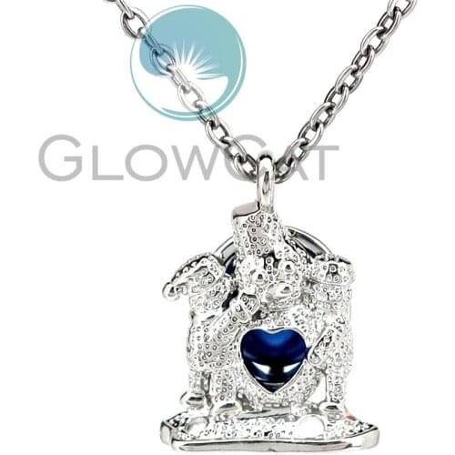 KK1232 Copper Snowman Santa Hats Beads Cage Locket Pendant Perfume Diffuser Pearl Cage Necklace