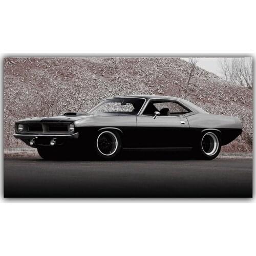 Cool Muscle Car Art Classic Car Poster Print Wall Art Canvas Paintings Wall Art for Living Room Home Decor (No Frame)