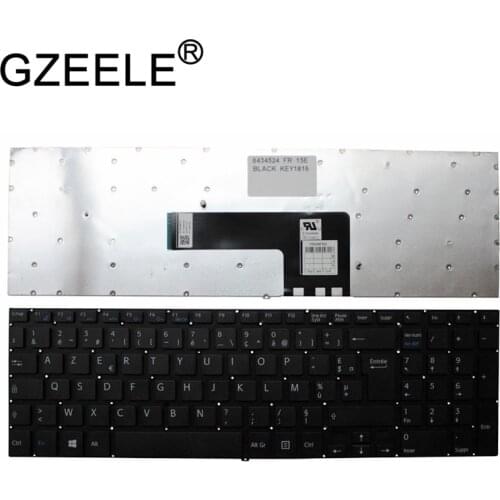 GZEELE Fr AZERTY FOR Sony Vaio SVF1521TSTB SVF 15 SVF15 FIT15 SVF152 SVF153 Black French Layout Replacement Laptop Keyboard NEW