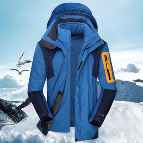 Ski Jacket Men Ski Suit Thermal Warmth Skiing Snowboarding Winter Outdoor Hooded Windproof Size Sports Womens Clothes 3In 1