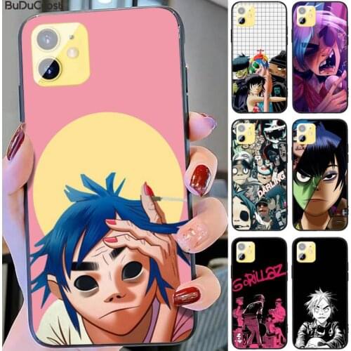 Riccu Gorillaz plastic beach Phone Case for iphone 11 12 Pro 11 Pro Max X XS XR XS MAX 8plus 7 6splus 5s se 7plus SE 2020