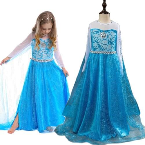 Dress For Girls Christmas Halloween Children Snow Queen Cosplay Costume Kids Birthday Party Fancy Dresses Girls Princess Vestido