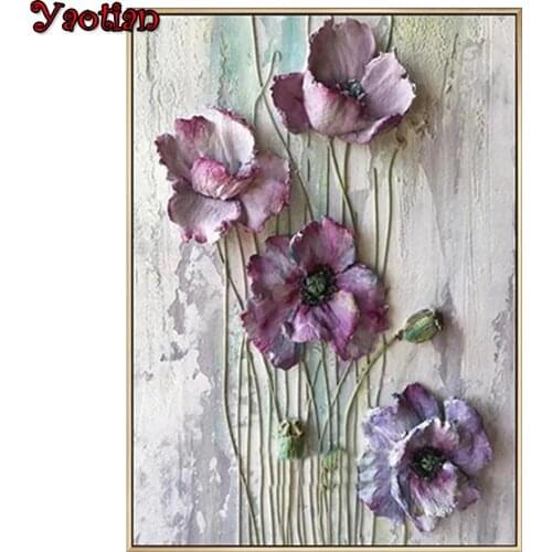 Full Diamond Painting Colorful lotus 5D Diamond Mosaic Set Embroidery Cross Stitch abstract flower Modular Pictures Home Decor