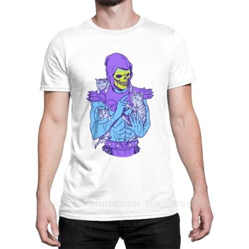 Skeletor, Masters of The Meowniverse. Print Cotton T-Shirt Camiseta Hombre Anime He-Man and The Masters of The Universe Men Tee