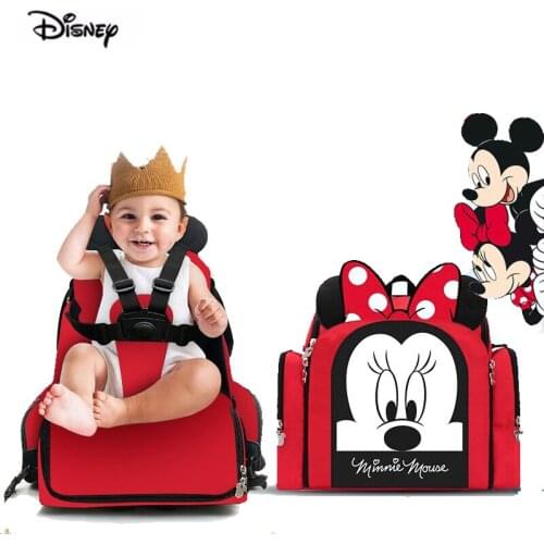 Disney Baby Dining Chair Bag Multifunctional Diaper Bag Portable Safety Seat Waterproof Mother Handbag Nappy Backpack For Travel