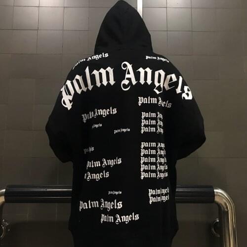 Palm Angels new full-print retro letters loose Hoodies Sweatshirts men women street hip-hop 456456156