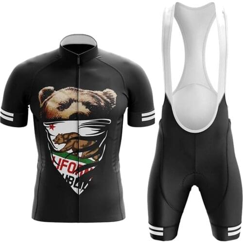 Cycling Jersey Set Quick-drying fabric Short Sleeve Bike Clothing Bib Shorts Gel Breathable Pad MTB Maillot Ciclismo Hombre