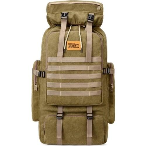 BOWTAC Outdoor Hiking Bag Waterproof and Wear-resistant Backpack 80L Outdoor Camping Camouflage Hiking Bag for Men and Women