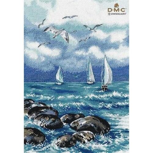 Manufacturer Embroidery The Blue Sea Funny Christmas Cross Stitch Patterns with 100% Cotton Floss & Free Shipping for Home Decor