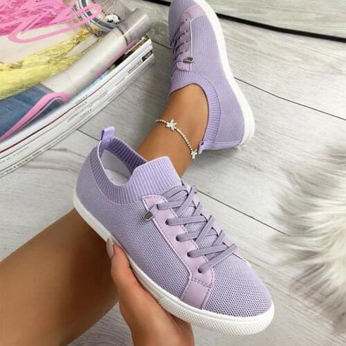 Women Mesh Summer Breathable Sneakers Vulcanized Female Lace Up Leisure Sport Shoes Ladies Comfort Platform Flat Big Size