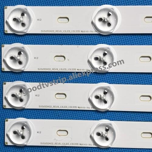1lot=4pieces for Phili ps Backlight 65PUS9809 LED TV SVS650A02-REV9_12LED SVS650A02_REV9_12LED_131205 LTA650FJ01