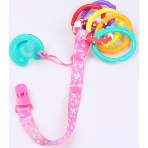 1PCs Nipple Clip Nipple Baby Pacifier Clip Chain Infant Boys Girls Cute Cartoon Letters Toys Pacifier Chain Holder Baby Feeding