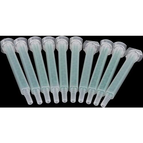 10pcs Resin AB Glue Static Mixer Mixing Tube Mixing Nozzle Syringe Set 83mm for Two Component Liquid Mixing Machine AB Glue Gun