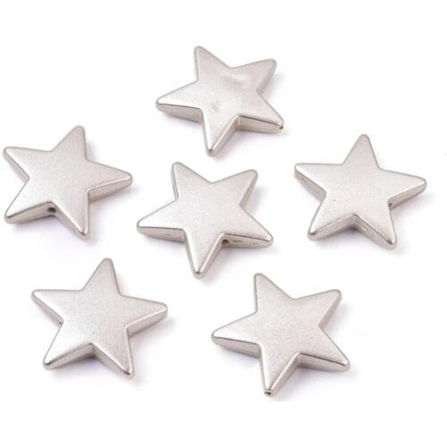 200pcs Opaque Acrylic Spray Painted Hightlight Star Beads for jewelry making DIY Bracelet Necklace Decor Accessories,Hole: 1.5mm