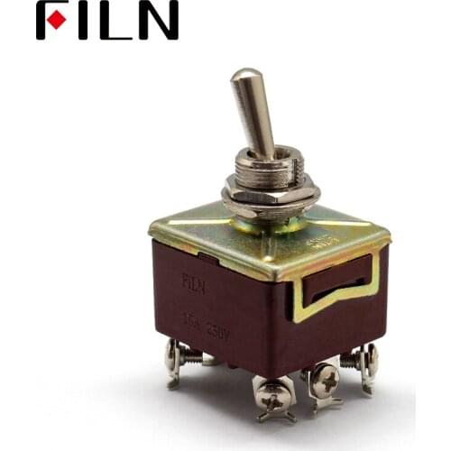 250V15A 125V20A ONOFFON 3 Position, ON ON 2 postion DPDT Toggle Switch