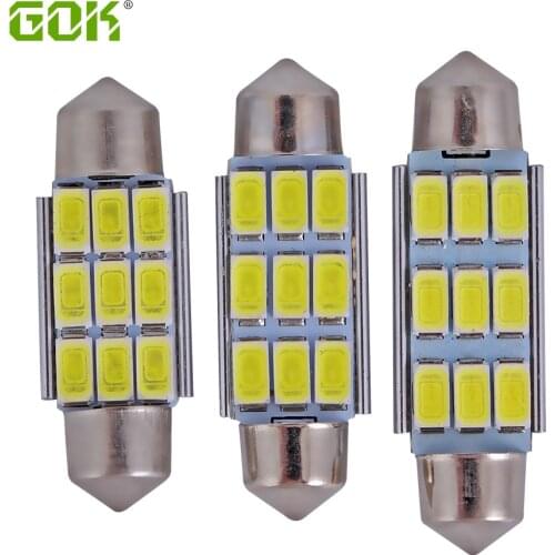 50pcs/lot festoon 36mm 39mm 42mm Dome Festoon 9 SMD 5630 5730 LED CANBUS Car Interior Reading License plate light No Error 12V