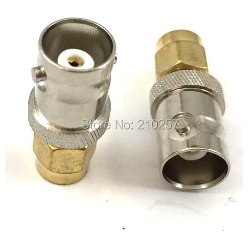 Free Shipping 10pcs Sma Male to Bnc Female RF Straight Connector Adaptor