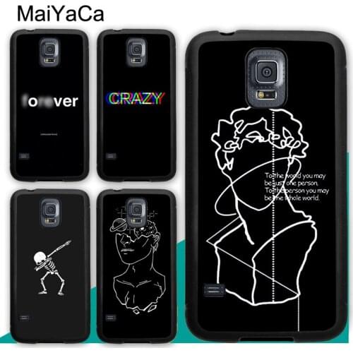 Abstract Black Aesthetic Case For Samsung A21S A20e A71 A51 A10 A40 A50 A70 Galaxy S20 Plus S10 S9 Note 20 Ultra