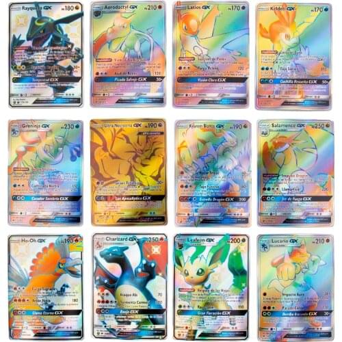 2021 New Spanish Version Pokemon Card Featuring TAG TEAM GX VMAX Energy Trainer Cards Game Battle Carte Trading Español Kids Toy
